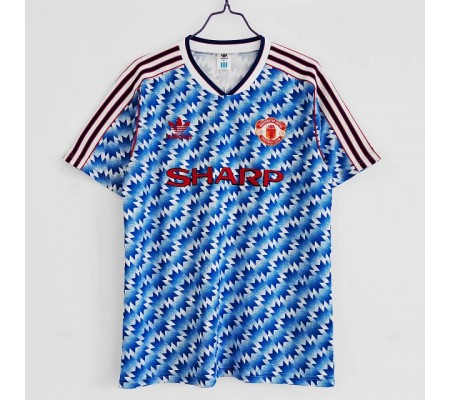 Manchester United 90/92 Away Blue Soccer Jersey